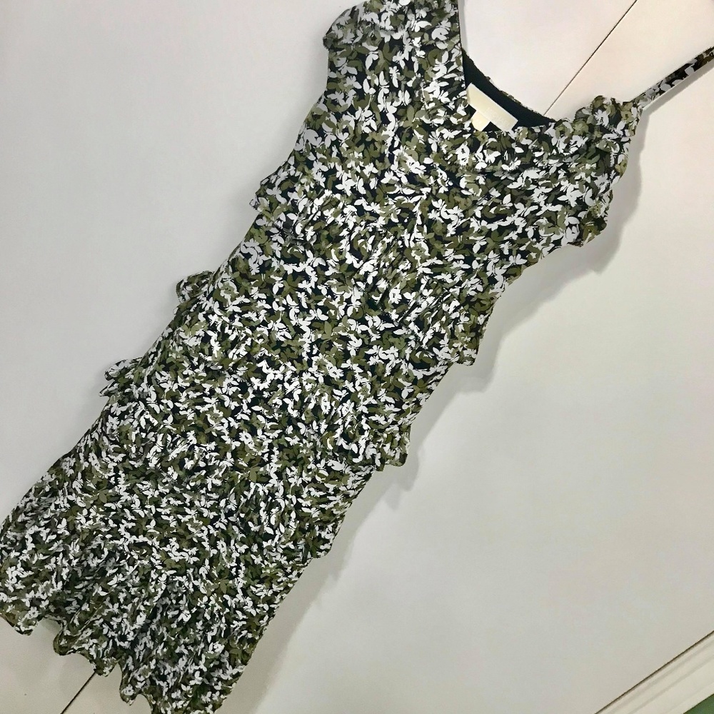 BRAND NEW Michael Kors tiered midi slipdress